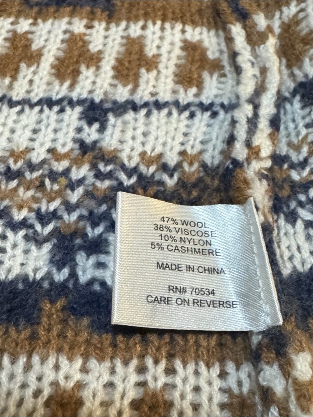 ORVIS Sweater Cardigan Wool Cashmere Aztec Southwestern Western Women’s Small - Picture 6 of 7